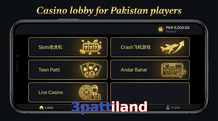 Lobby view of 3Pattiland for Pakistan users